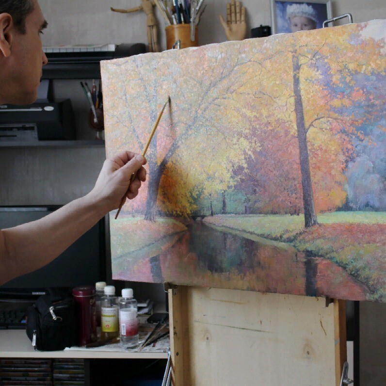 Yury Sapozhnikov - L'artiste au travail
