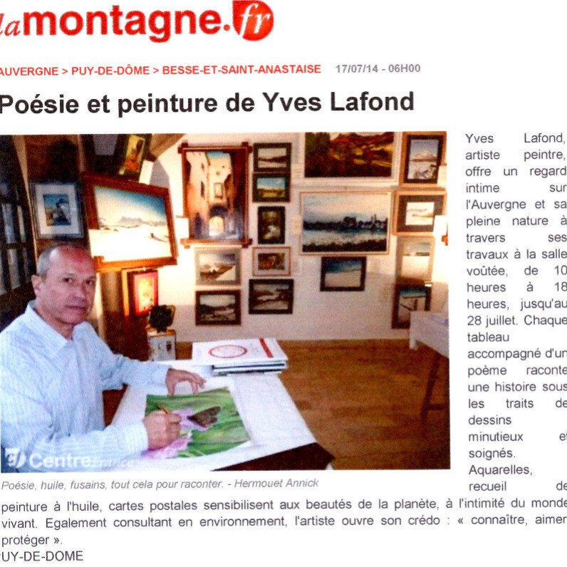 Yves Lafond - L'artiste au travail