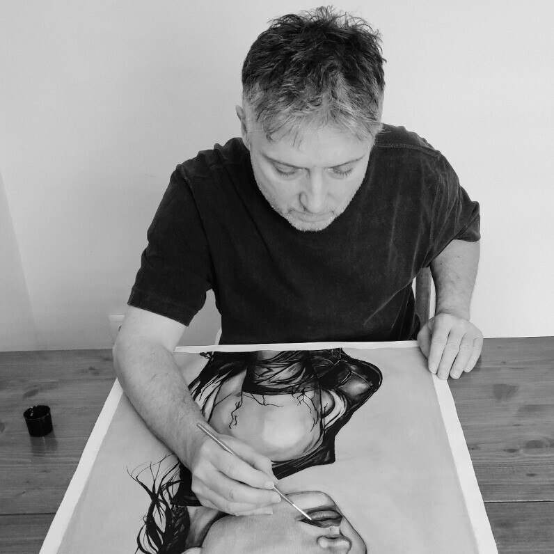 Zoltán Tóth - The artist at work