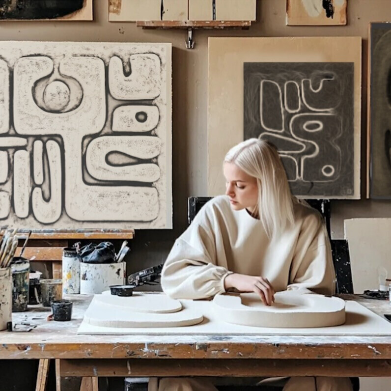 Zorya E Ordaz - The artist at work