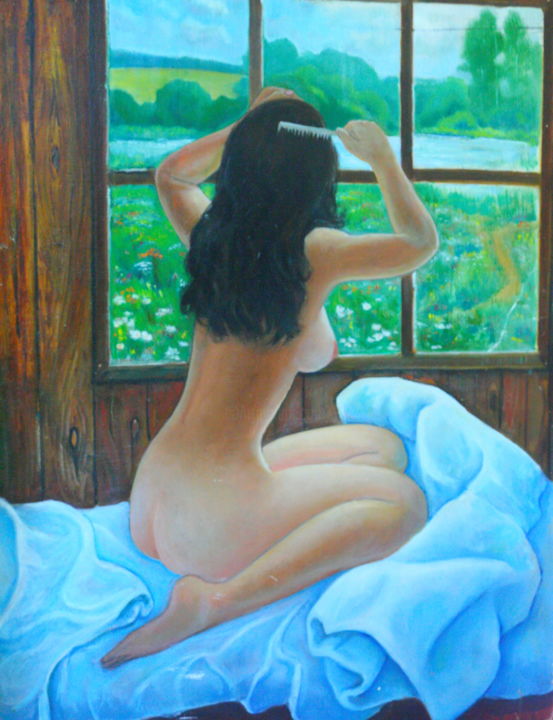 Peinture intitulée "Carmen, la visión h…" par Valerii Klenov, Œuvre d'art originale, Huile
