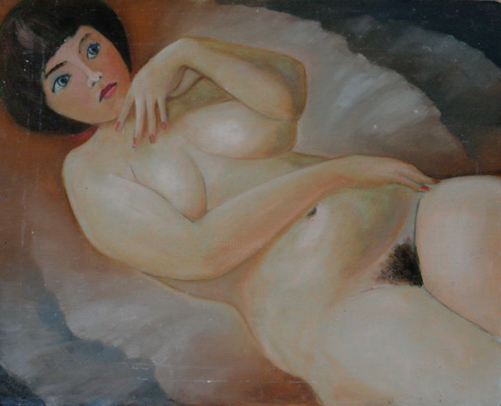 Painting titled "Jeanette" by Valerii Klenov, Original Artwork, Oil