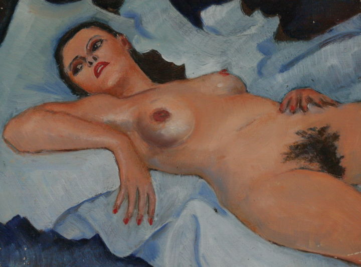 Pintura titulada "modele-nu" por Valerii Klenov, Obra de arte original, Oleo