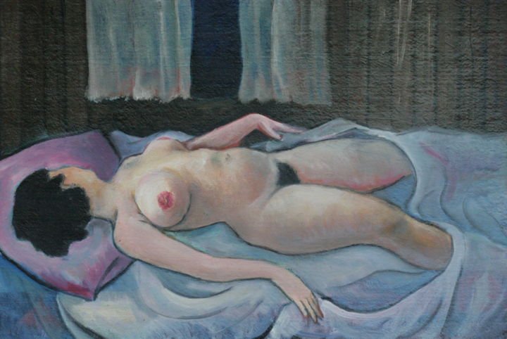 Painting titled "Elen" by Valerii Klenov, Original Artwork, Oil