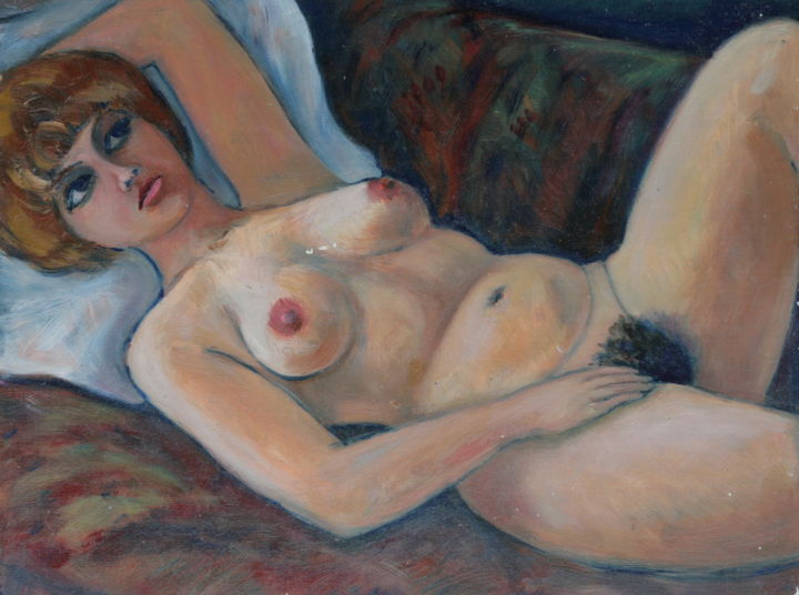 Painting titled "Jana" by Valerii Klenov, Original Artwork, Oil