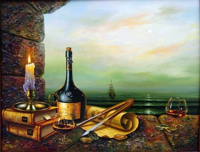 Painting titled "Ностальгия №18" by Sergei Zalesov, Original Artwork, Other