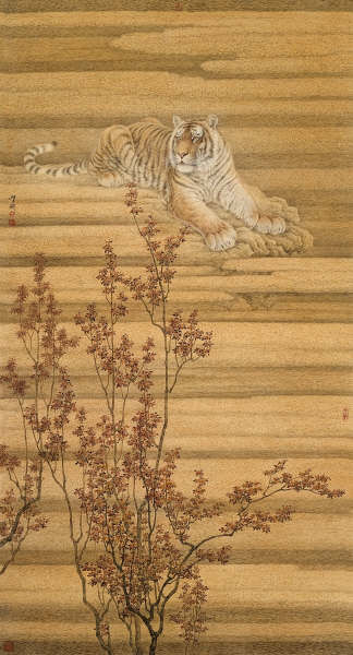 Pittura intitolato "静观" da Xue Yan Qin, Opera d'arte originale, Olio