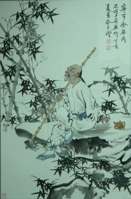 Painting titled "宁可食无肉，不可居无竹" by Jin Yi, Original Artwork