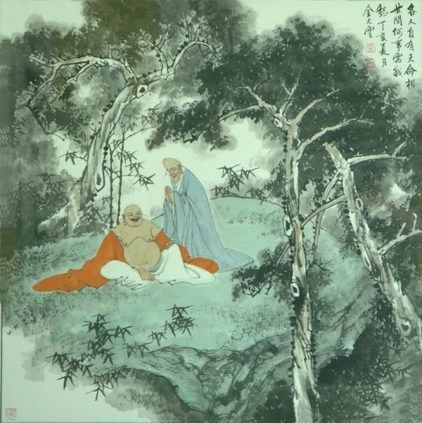 Painting titled "各人自有天命相" by Jin Yi, Original Artwork