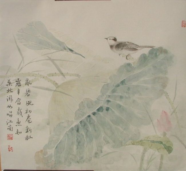 Painting titled "荷塘清秋" by Jin Yi, Original Artwork