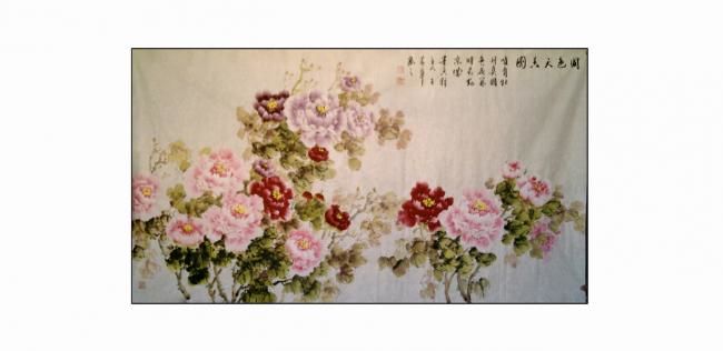 Painting titled "国色天香图" by Jiang Peng, Original Artwork, Oil