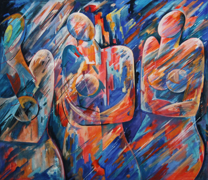 Картина под названием "Ignoring / Игнориро…" - Artyom Ghazaryan, Подлинное произведение искусства, Масло