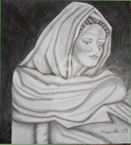 Pintura titulada "rebozo" por Ocarrillo, Obra de arte original