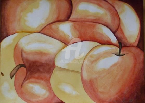 Pintura titulada "Manzanas" por Ocarrillo, Obra de arte original, Oleo