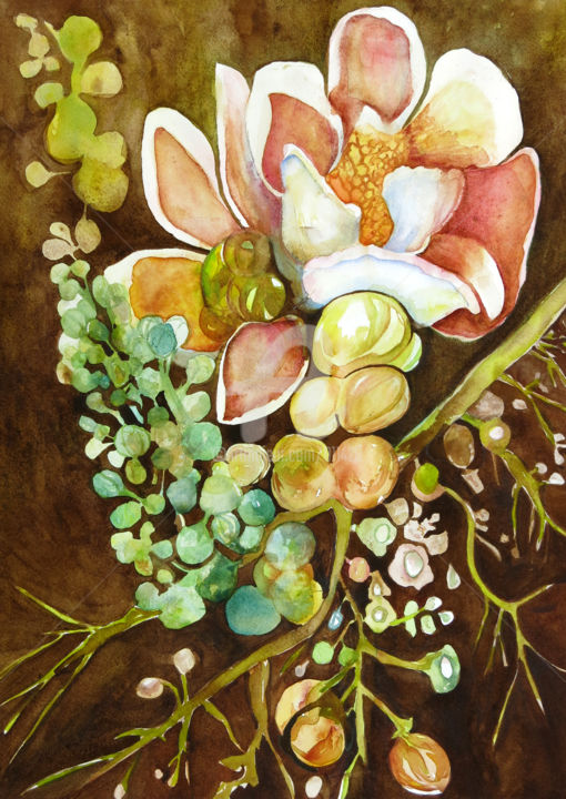 Pintura titulada "ocarrillo-boton-de-…" por Ocarrillo, Obra de arte original