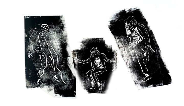 Obrazy i ryciny zatytułowany „М - Michael” autorstwa Victor Shefer, Oryginalna praca, Linoryty