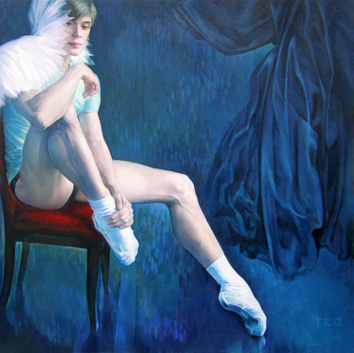 A Relaxing Ballet Dancer Artyom Ovcharenko Painting By Tatiana Rezvaya Artmajeur artmajeur
