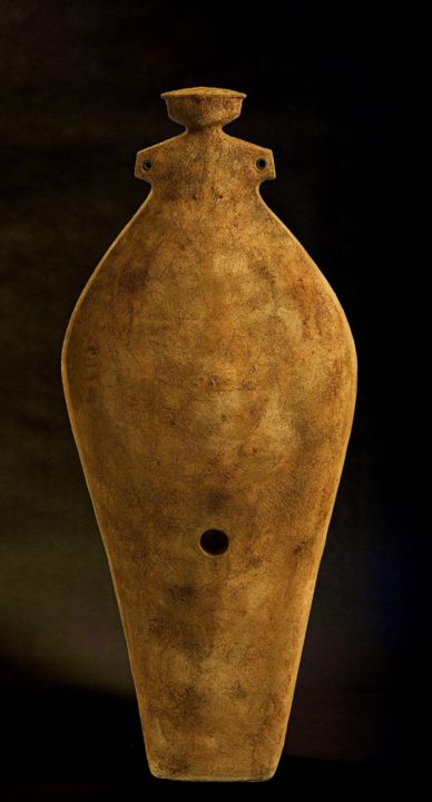 Skulptur mit dem Titel "Tanu v-nagy-nandor" von J Bate, Original-Kunstwerk, Keramik