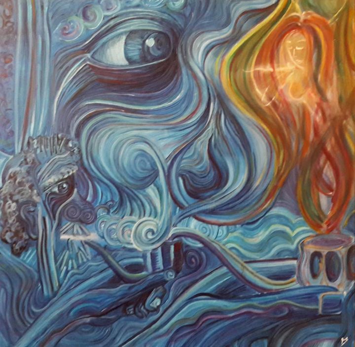 Pintura titulada "Pipe Dream" por Mira Sbt, Obra de arte original, Oleo