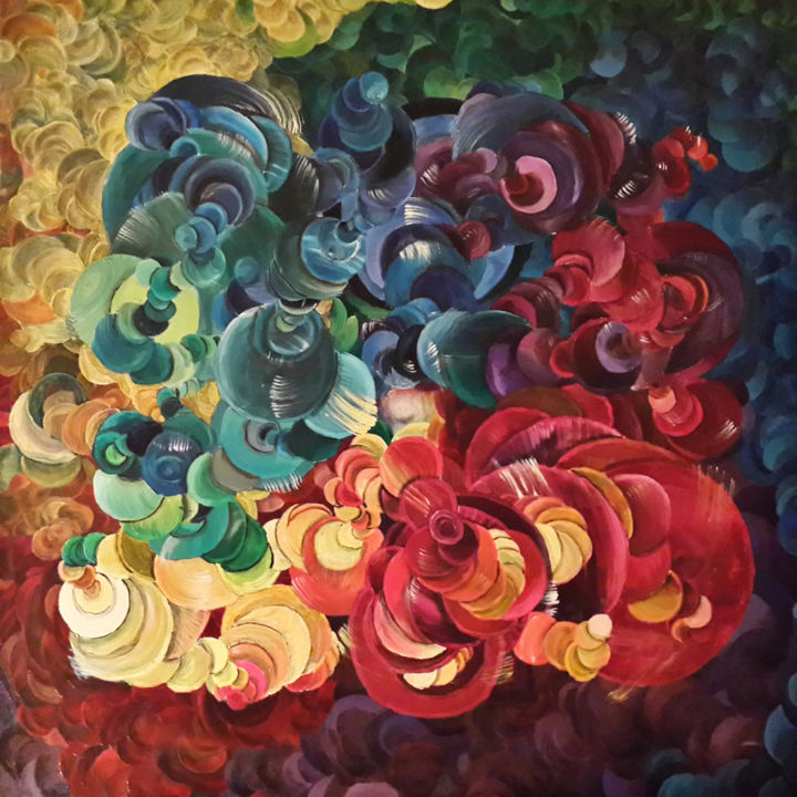 Painting titled "Thoughts" by Mira Sbt, Original Artwork