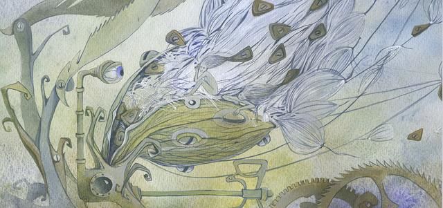 "Заводная коробочка с сёмушками" - Painting ©2012 by Татьяна Булгакова -