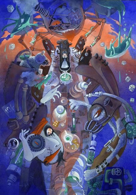 "Безумное чаепитие!!!" - Painting ©2012 by Татьяна Булгакова -