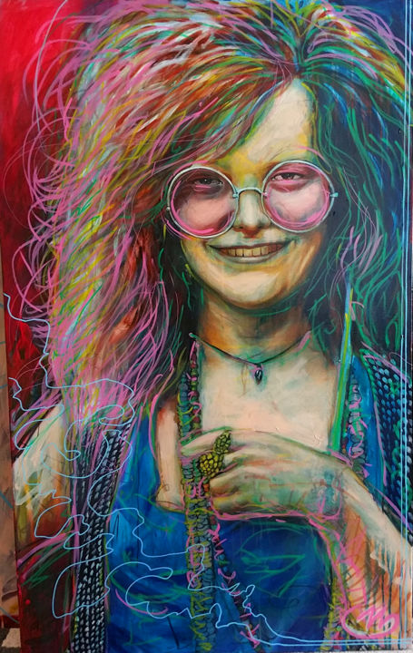 Janis Joplin Painting By 13 Artmajeur