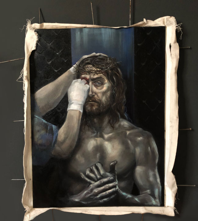 Malarstwo zatytułowany „"В синем углу"” autorstwa Марина Кан, Oryginalna praca, Olej