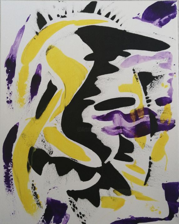 Painting titled "My insides" by Andrzej Kramer, Original Art, Oil