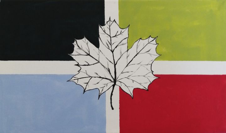 Painting titled "Variant" by Andrzej Kramer, Original Art, Acrylic