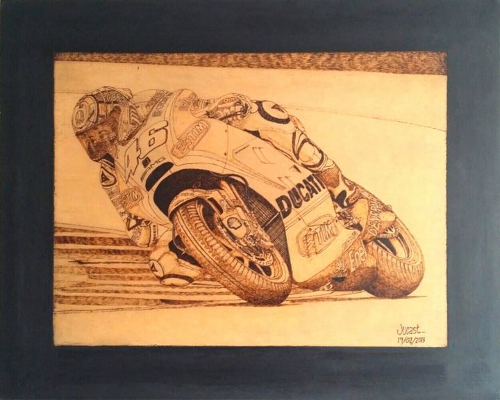 Painting titled "Valentino Rossi" by Jucast, Original Artwork, Other