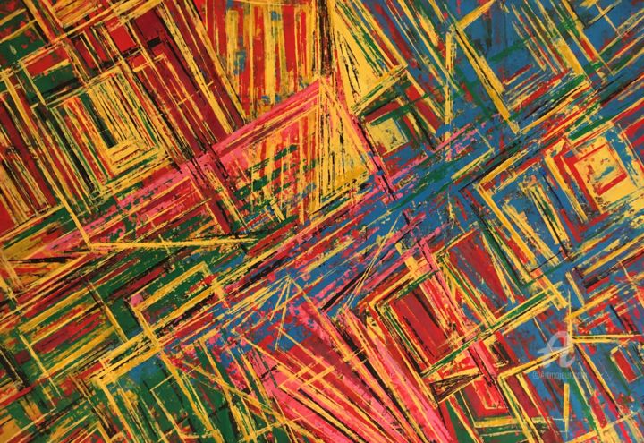 Картина под названием "Energy painting 34" - Olita, Подлинное произведение искусства, Акрил