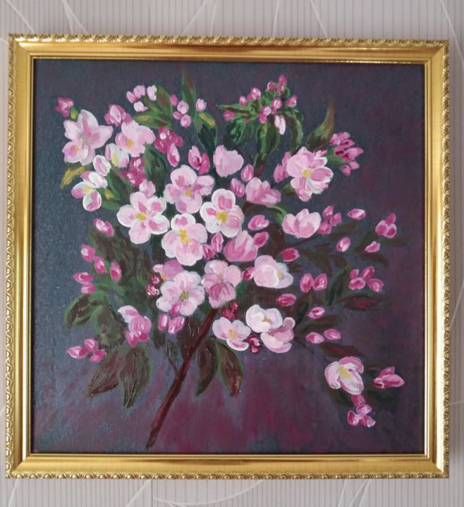 Painting titled ""Весняна ніжність"" by Irina Dontsova, Original Artwork, Oil