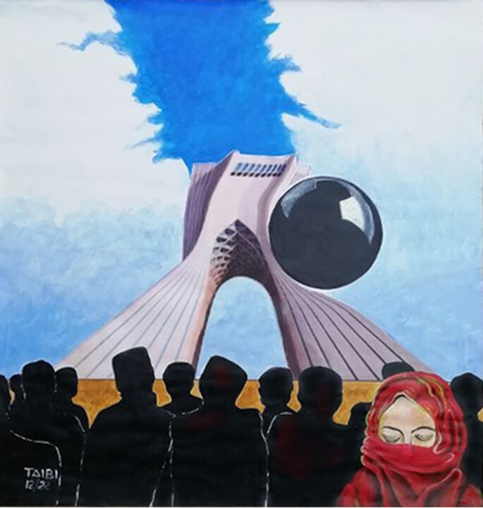 Peinture intitulée "TEHERAN" par Giuseppe Taibi, Œuvre d'art originale, Acrylique Monté sur Plexiglas