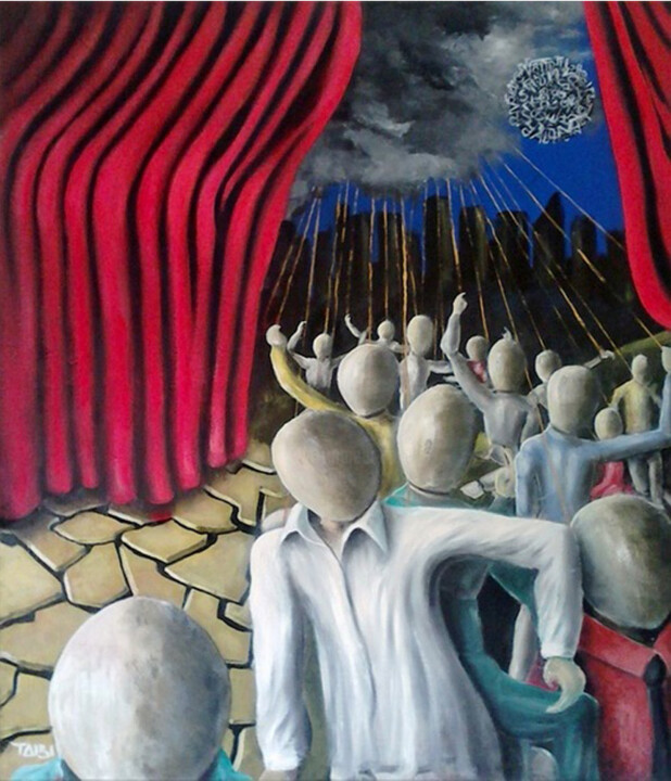 Peinture intitulée "(Il Grande Regista)" par Giuseppe Taibi, Œuvre d'art originale, Acrylique