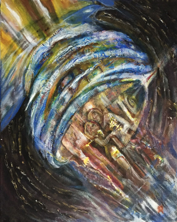 Картина под названием ""Под куполом Знаний"" - Людмила Рыбакова, Подлинное произведение искусства, Акрил