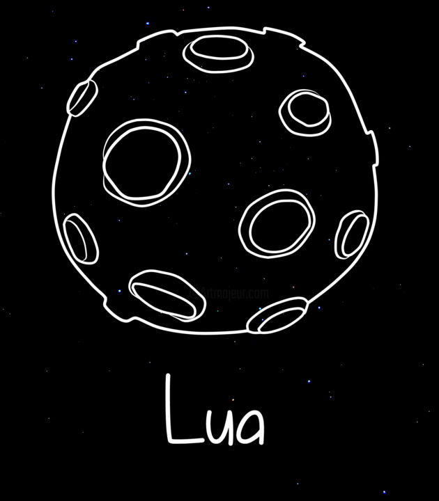 Digitale Kunst mit dem Titel "Lua" von Victor Verissimo, Original-Kunstwerk, 2D digitale Arbeit