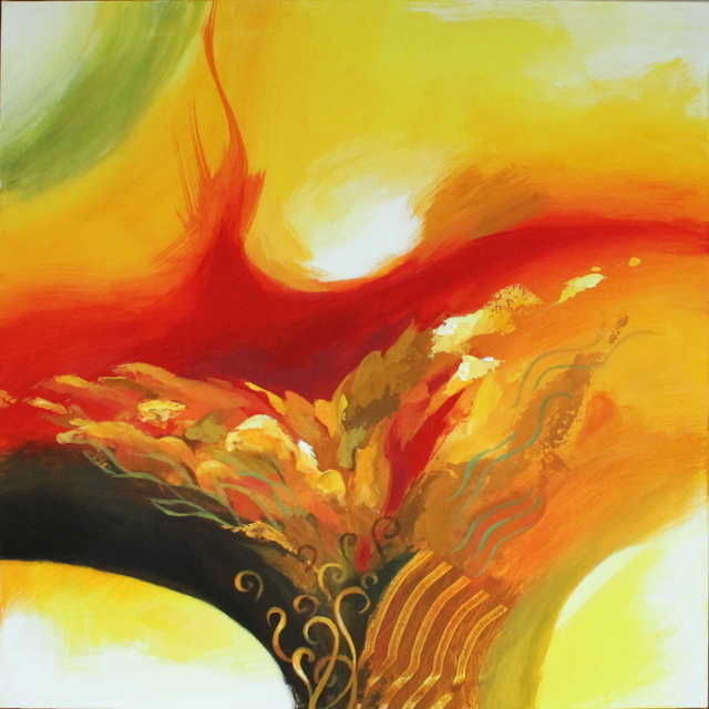 Pintura titulada "colori d'autunno" por Angela Mariani, Obra de arte original, Acrílico
