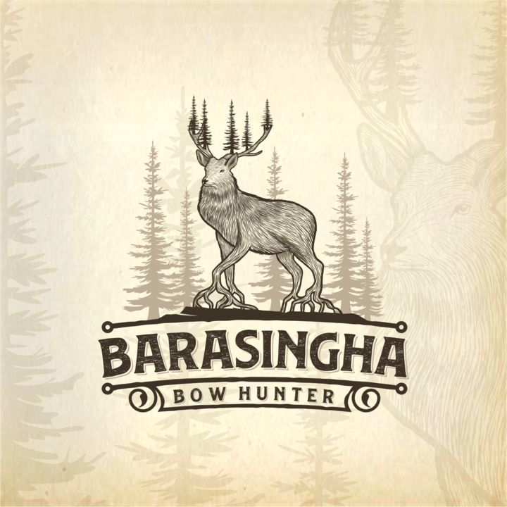 Digital Arts με τίτλο "Barasingha Deer hun…" από Muhamad Imam Thaefur, Αυθεντικά έργα τέχνης, 2D ψηφιακή εργασία