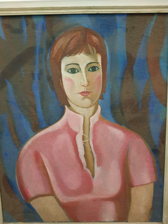Картина под названием "Портрет студентки Л…" - Соколова Ариада, Подлинное произведение искусства