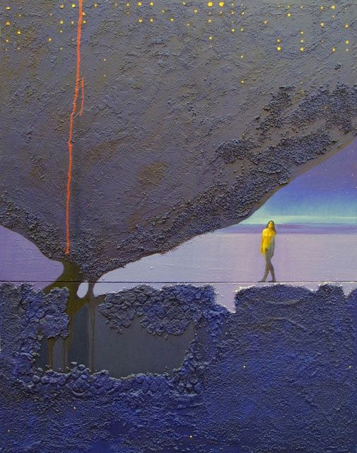 Peinture intitulée "Autre côté" par Eric Vrignaud, Œuvre d'art originale,