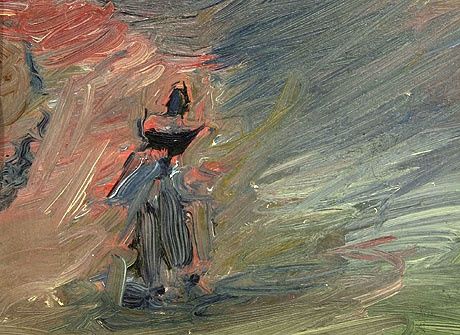 Malerei mit dem Titel "Windfrau" von Norbert Fleischer, Original-Kunstwerk