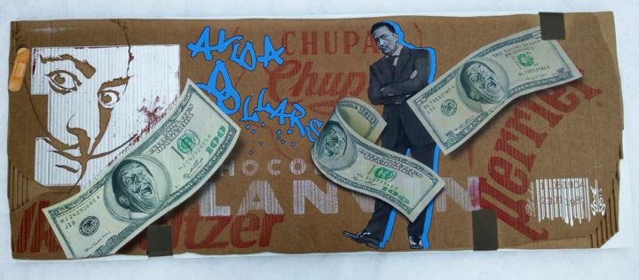 Sculpture titled "Dali...Avida Dollars" by 2mé / Blondeau, Original Artwork, Airbrush