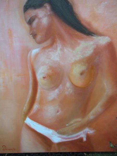 Картина под названием ""Candide Nudité"" - Martine Decamps, Подлинное произведение искусства