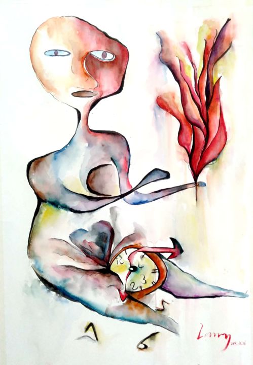 Drawing titled "少女序曲2" by Lan Lanney, Original Artwork, Pastel