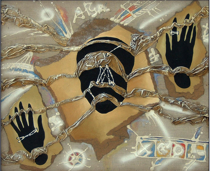 Malerei mit dem Titel "(МЕСТО ДЛЯ ПОРТРЕТА…" von Iurii Tiukh, Original-Kunstwerk, Öl