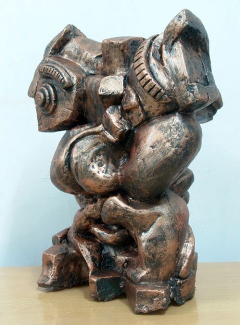 Скульптура под названием "时间的脸" - 林 楚, Подлинное произведение искусства