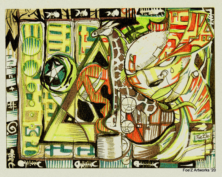 Artes digitais intitulada "" Finesse du Sheme "" por Mr Foe'Z, Obras de arte originais, Trabalho Digital 2D