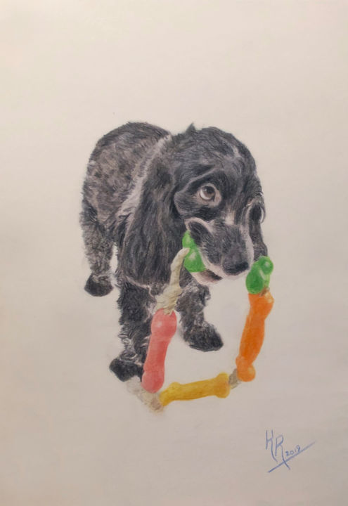 Drawing titled "Play?" by Kenny Reeves, Original Artwork, Pencil