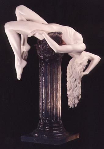 Sculpture titled "Woman over Pedestal" by Stuart Land, Original Artwork, Casting